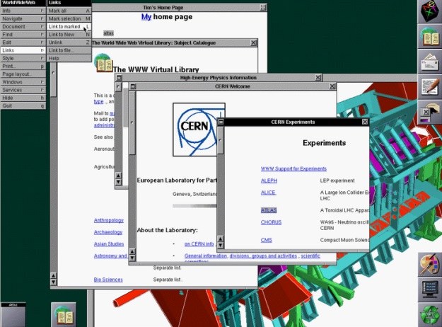 Przeglądarka komputera NeXT - rok 1993 /materiały prasowe