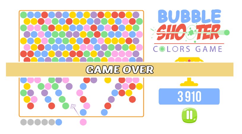 Przegrana w grze Bubble Shooter Color Game /Click.pl