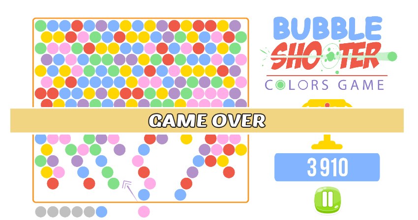 Przegrana w grze Bubble Shooter Color Game /Click.pl