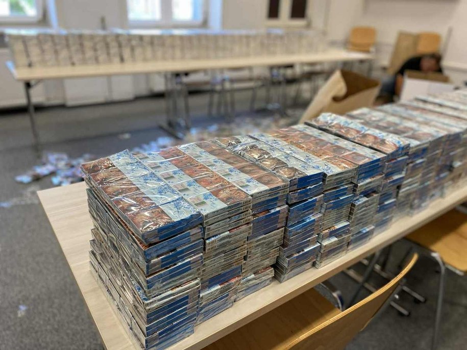 Przejęte papierosy /KPP Kolno /Policja