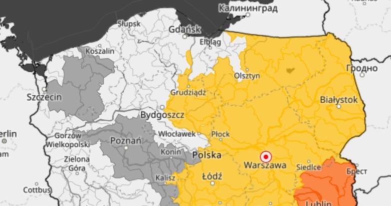Przekroczone stany alarmowe na rzekach /IMGW-PIB /materiały prasowe