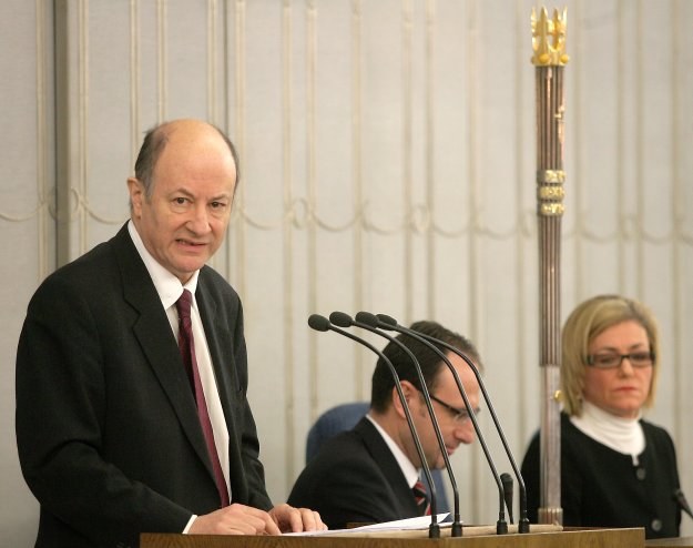Przemawia Jacek Rostowski, minister finansów RP /AFP
