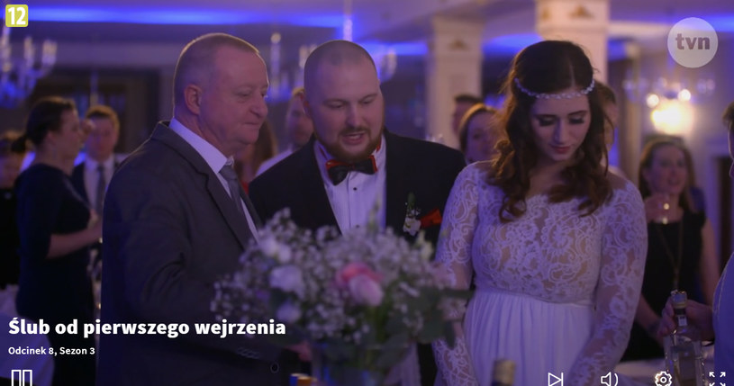 Przemek i Martyna w dniu ślubu /TVN /