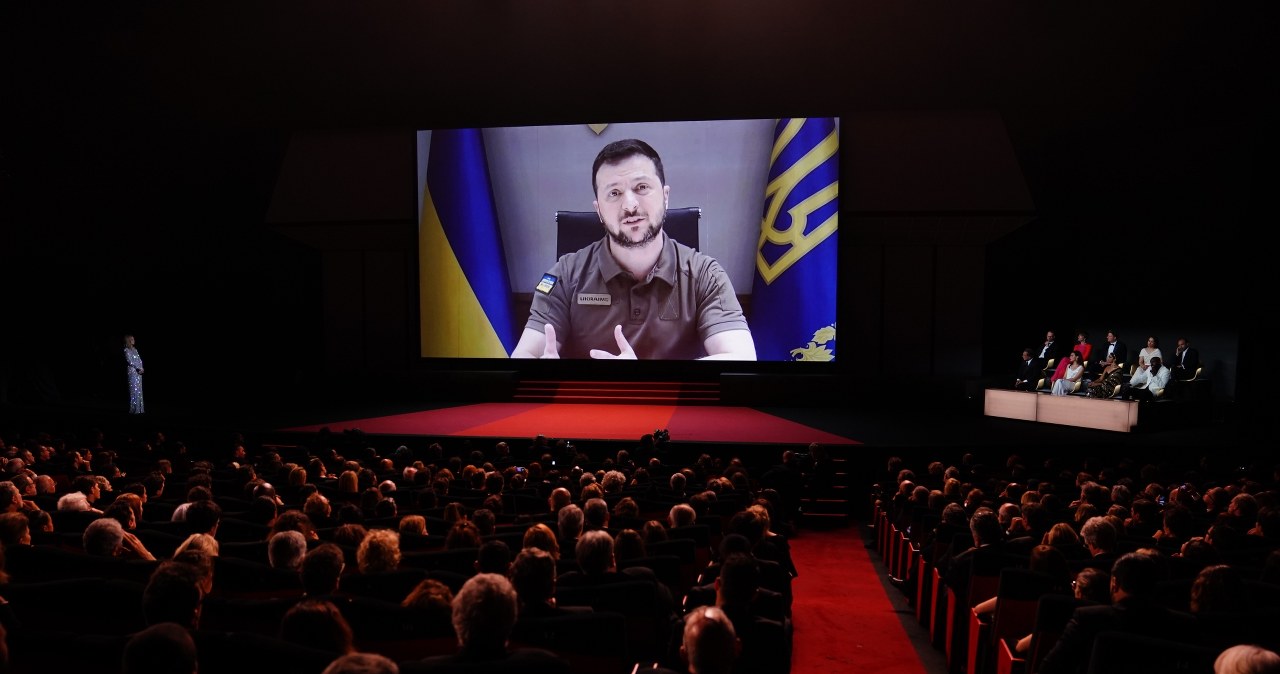 Przemówienie Zełenskiego w Cannes. Prezydent Ukrainy dostał owacje na stojąco