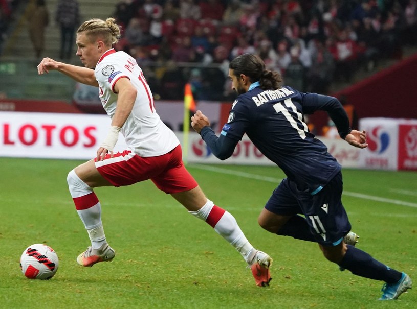 Przemysław Płacheta w meczu Polski z San Marino /AFP