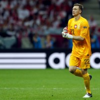 Przemysław Tytoń podczas meczu Polska - Grecja 