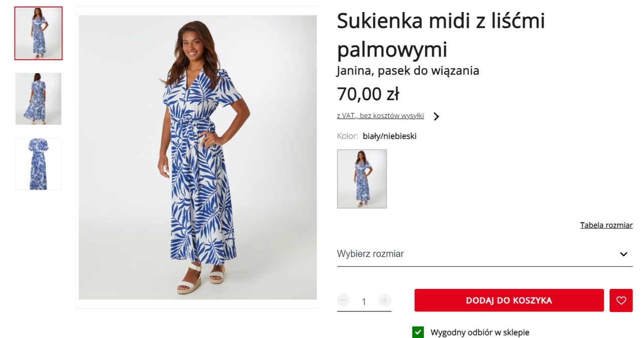 Przepiękna sukienka na lato dla dojrzałej kobiety /KiK /INTERIA.PL