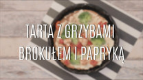 Przepis na tartę z grzybami, brokułem i papryką