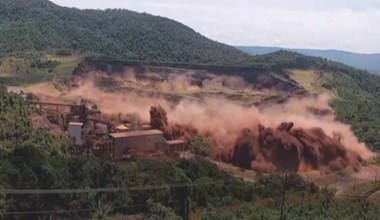 Przerażające nagrania z przerwania zapory w Brazylii. Tsunami szlamu zabiło 300 osób