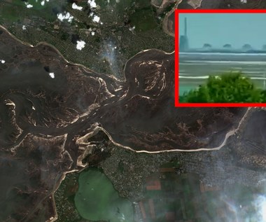 Przerażający widok na Dniepr przy elektrowni atomowej