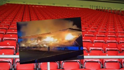 Przerażający widok. Spalili doszczętnie trybunę stadionu