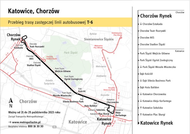 Przerwa w ruchu tramwajów wzdłuż ul. Chorzowskiej /Metropolia ZTM /Materiały prasowe