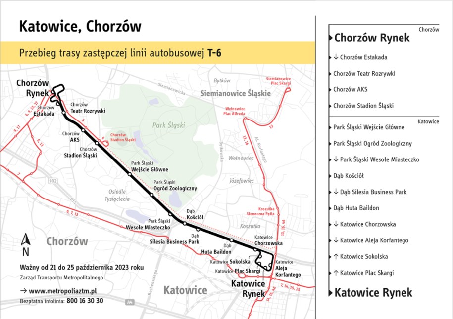 Przerwa w ruchu tramwajów wzdłuż ul. Chorzowskiej /Metropolia ZTM /Materiały prasowe