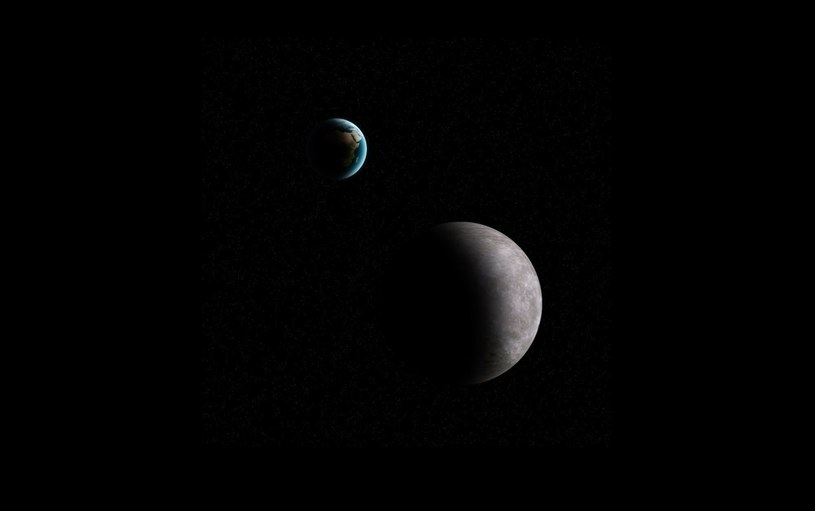 Przestrzeń pomiędzy Ziemią a Księżycem często naruszają małe planetoidy. Źródło: K. Kanawka. /Kosmonauta