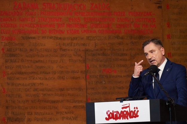 Przewodniczący KK NSZZ "Solidarność" Piotr Duda /Adam Warżawa /PAP