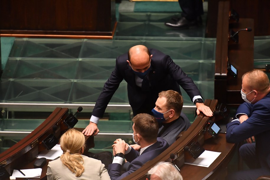 Przewodniczący KP Koalicji Obywatelskiej Borys Budka na sali obrad w Sejmie w Warszawie, /Piotr Nowak /PAP