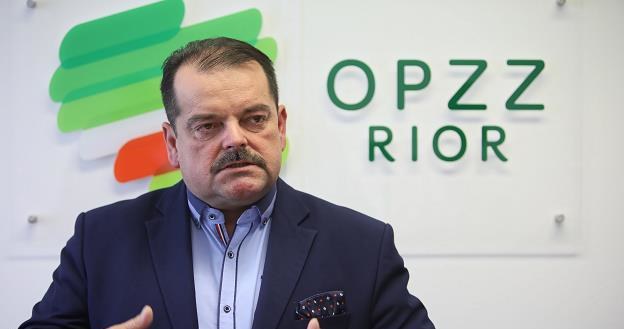 Przewodniczący OPZZ RiOR Sławomir Izdebski /PAP