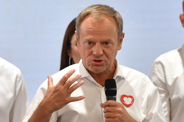 Przewodniczący Platformy Obywatelskiej Donald Tusk na posiedzeniu Rady Krajowej PO /Radek Pietruszka /PAP