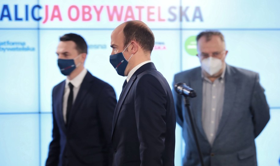 Przewodniczący PO Borys Budka / 	Leszek Szymański    /PAP