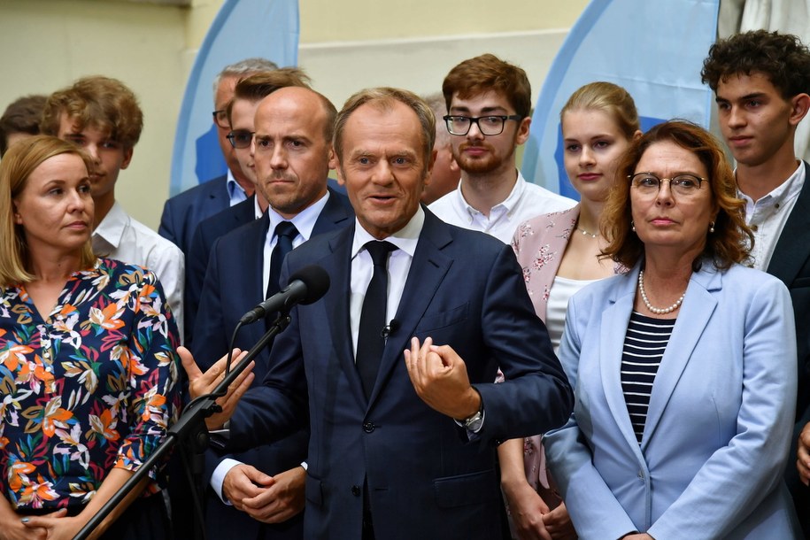 Przewodniczący PO Donald Tusk w Szczecinie / 	Marcin Bielecki    /PAP