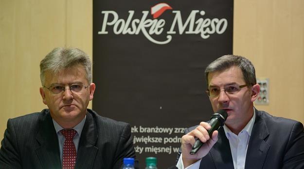 Przewodniczący rady Związku Polskie Mięso Jerzy Rey (L) i prezes ZPM Witold Choiński  (P) /PAP