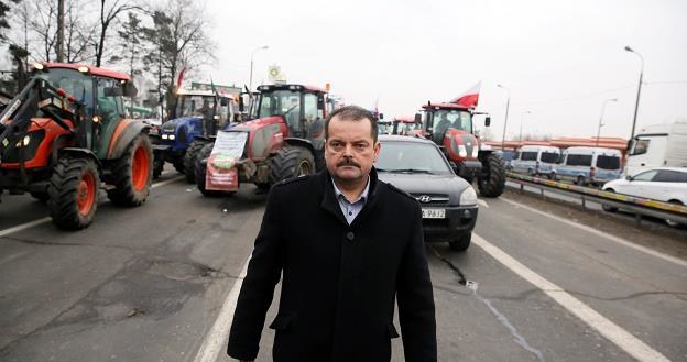Przewodniczący rolniczego OPZZ Sławomir Izdebski /PAP