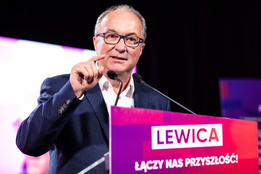 Przewodniczący SLD Włodzimierz Czarzasty podczas konwencji Lewicy dotyczącej praw, wolności i swobód obywatelskich w Poznaniu /Marek Zakrzewski /PAP