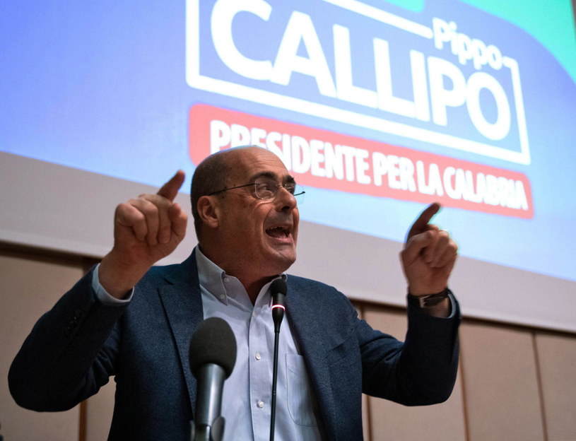 Przewodniczący władz stołecznego włoskiego regionu Lacjum, lider współrządzącej Partii Demokratycznej Nicola Zingaretti /MARCO COSTANTINO /PAP/EPA