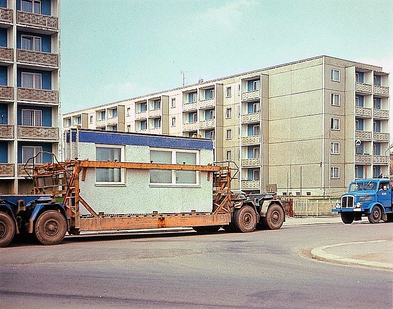 Przewóz płyt, około 1970 r. /Deutsche Fotothek /Wikipedia