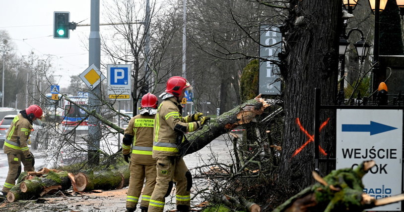 Przez kraj przechodzą też intensywne wichury /Marcin Bielecki /PAP
