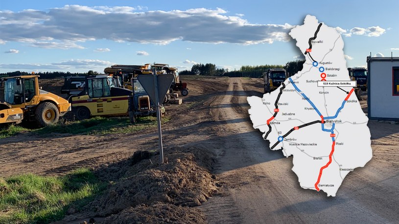 Przy granicy z Białorusią trwa budowa drogi ekspresowej /INTERIA.PL