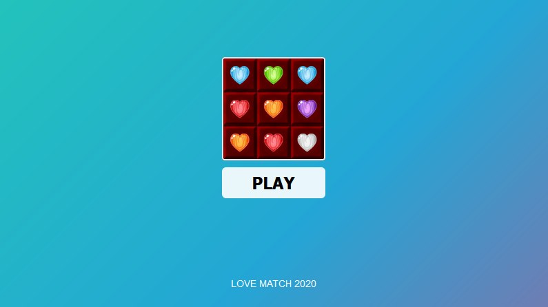 Przycisk "Play" gry online za darmo Love Match 2020 /Click.pl