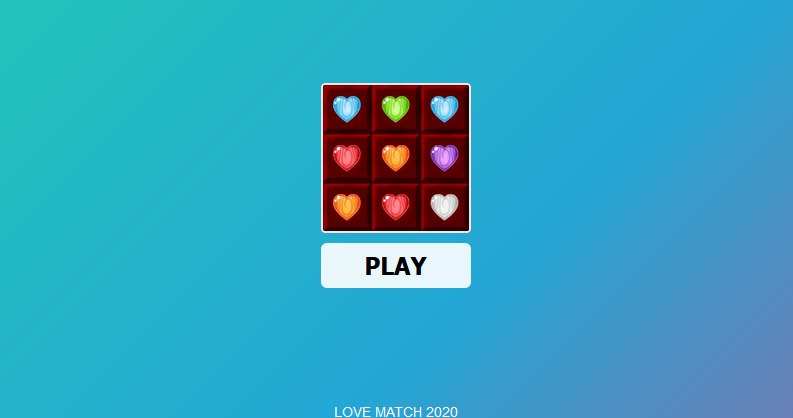Przycisk "Play" gry online za darmo Love Match 2020 /Click.pl