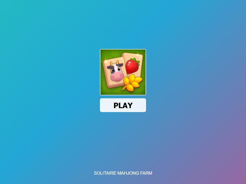 Przycisk "Play" w grze Mahjong Farm Solitaire /Click.pl