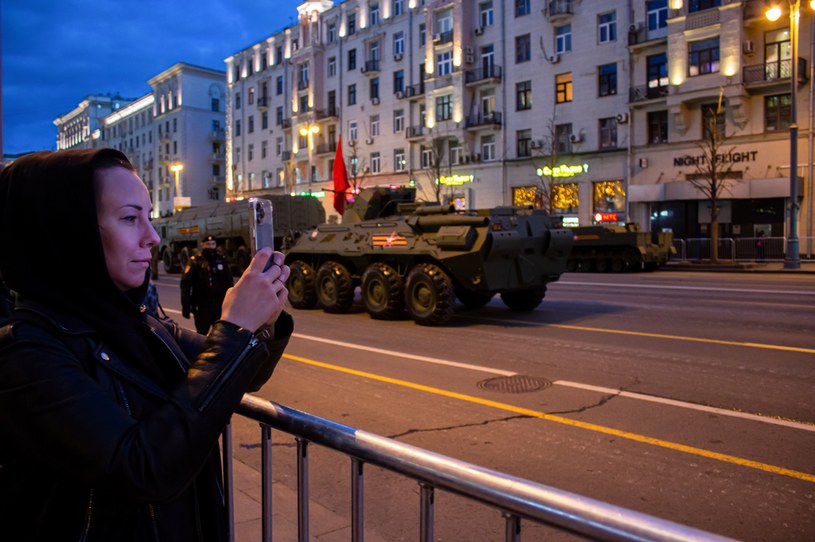 Przygotowania do propagandowej parady trwały od tygodni /Vlad Karkov/SOPA Images/LightRocket /Getty Images
