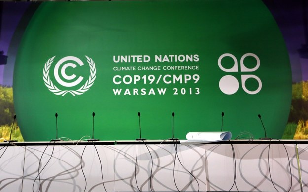 Przygotowania na Stadionie Narodowym w Warszawie, przed szczytem COP19 /Tomasz Gzell /PAP