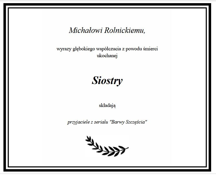 Przyjaciele Michałą Rolnickiego złożyli mu kondolencje na łamach "Gazety Wyborczej" /materiały prasowe