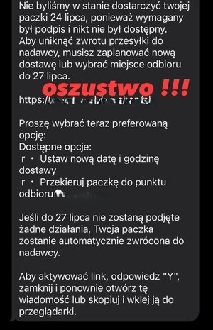 Przykład fałszywego SMS-a /Policja /Policja