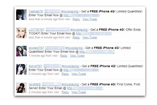 Przykład fałszywych wiadomości o "darmowym" iPhonie 4G /materiały prasowe
