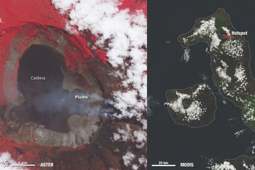 Przykład kosmicznego monitorinku wulkanów w wykonaniu NASA /NASA