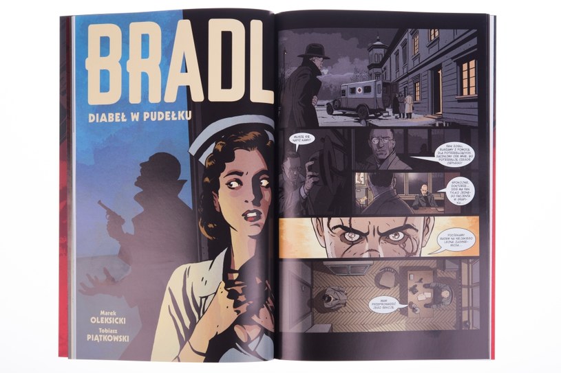 Przykładowe strony z komiksu "Bradl" /materiały prasowe