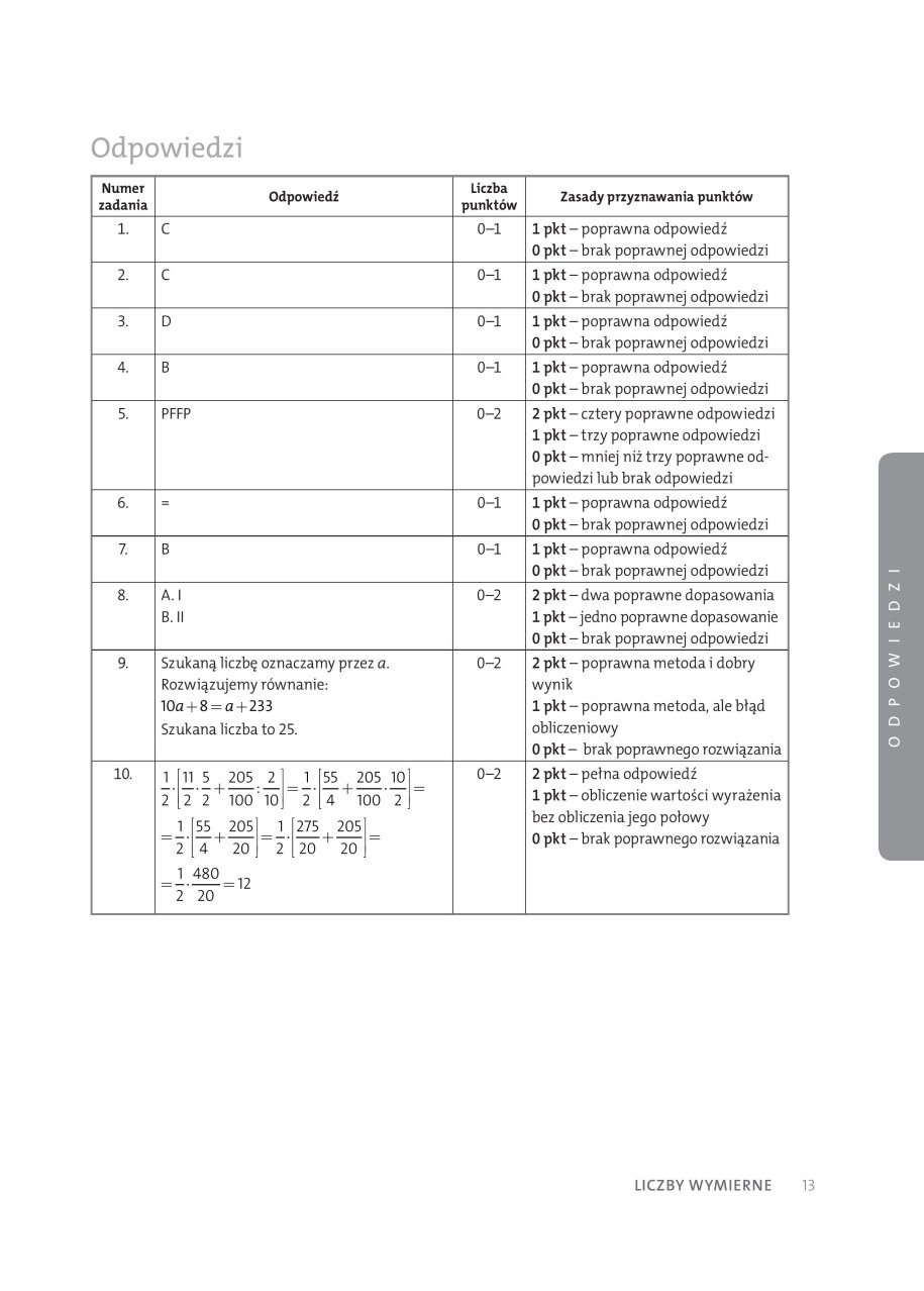 Przykładowe zadania matematyczno-przyrodnicze /