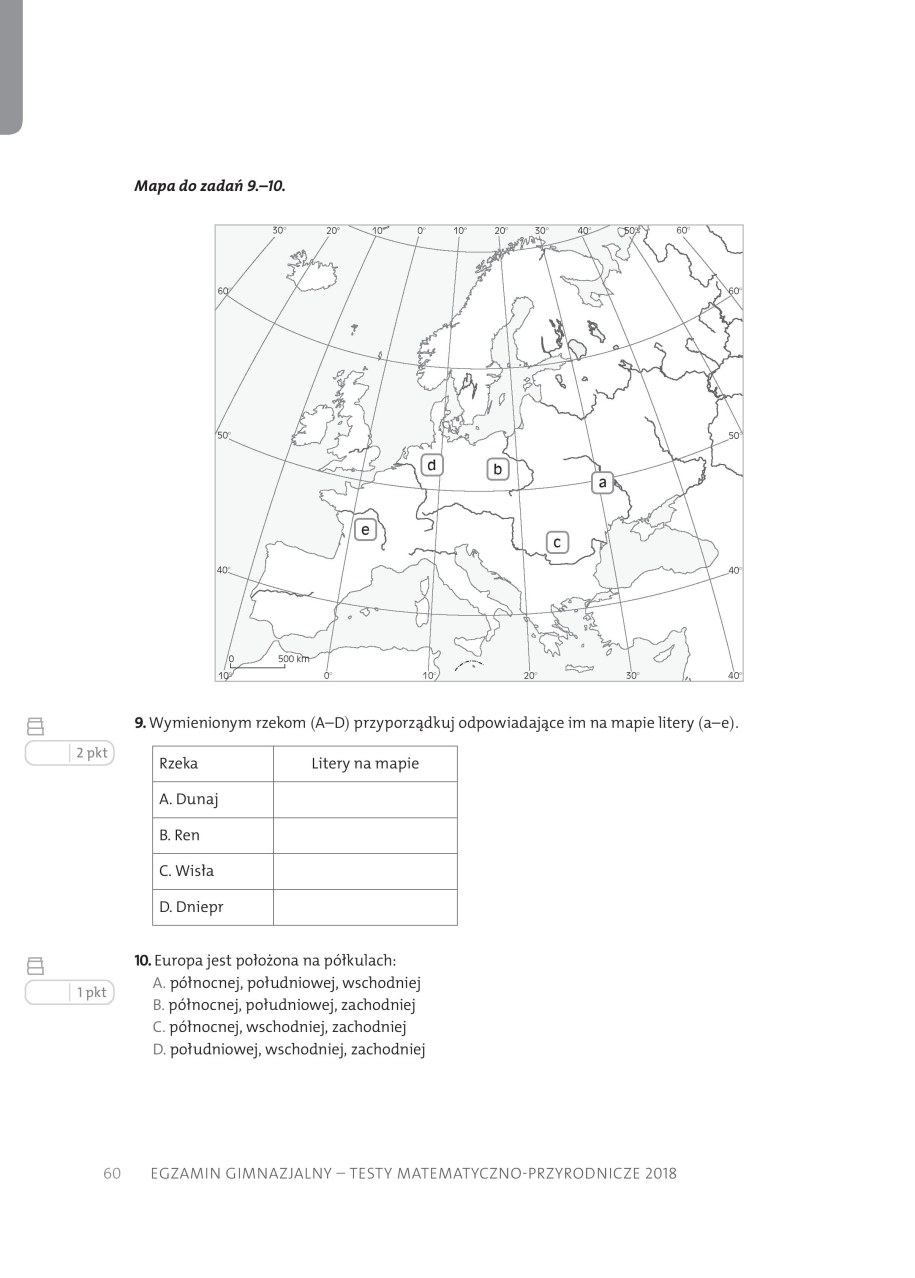 Przykładowe zadania matematyczno-przyrodnicze /