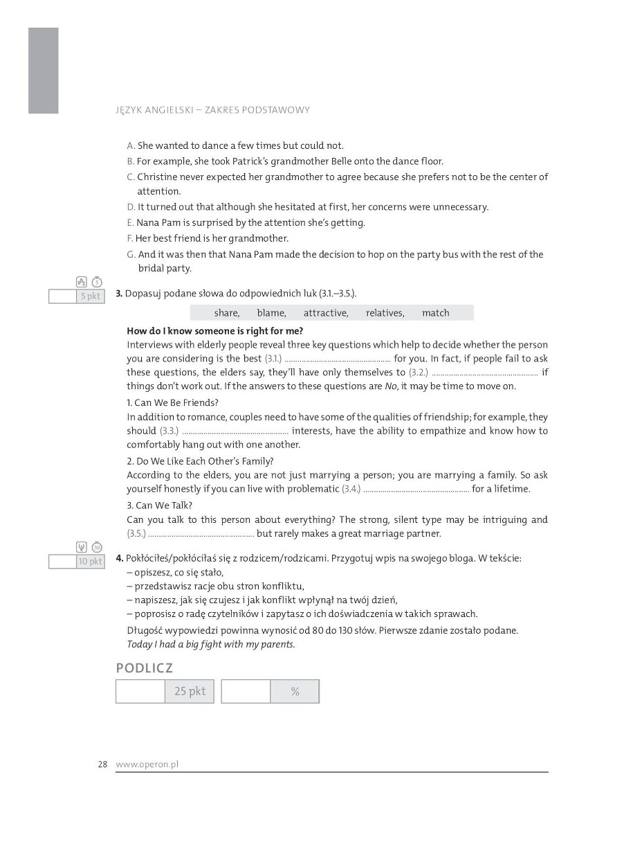 Przykładowe zadania maturalne z języka angielskiego /DGP /Zrzut ekranu