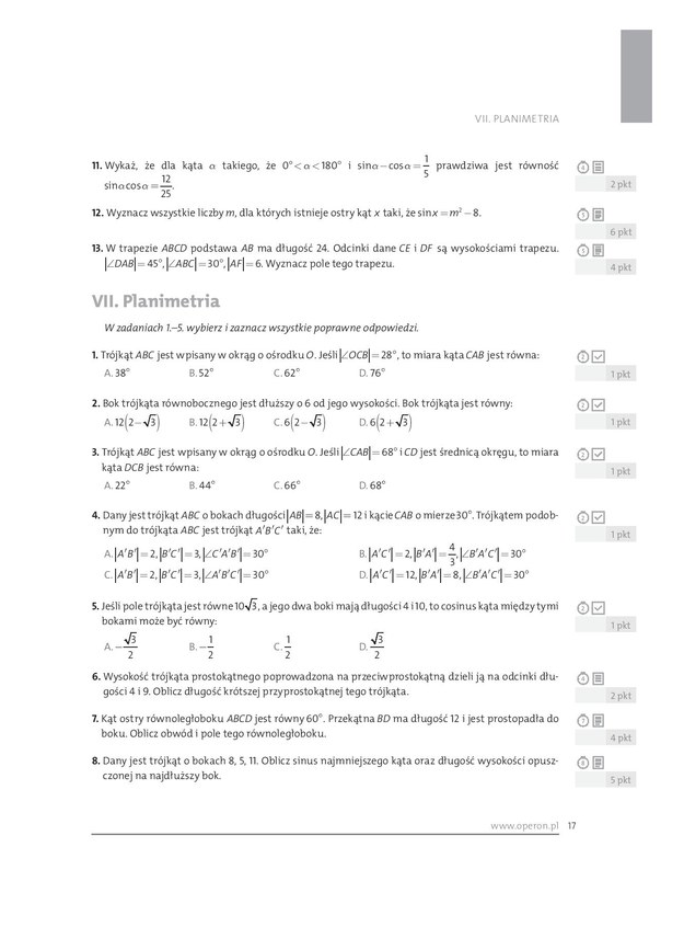 Przykładowe zadania maturalne z matematyki /DGP /Zrzut ekranu