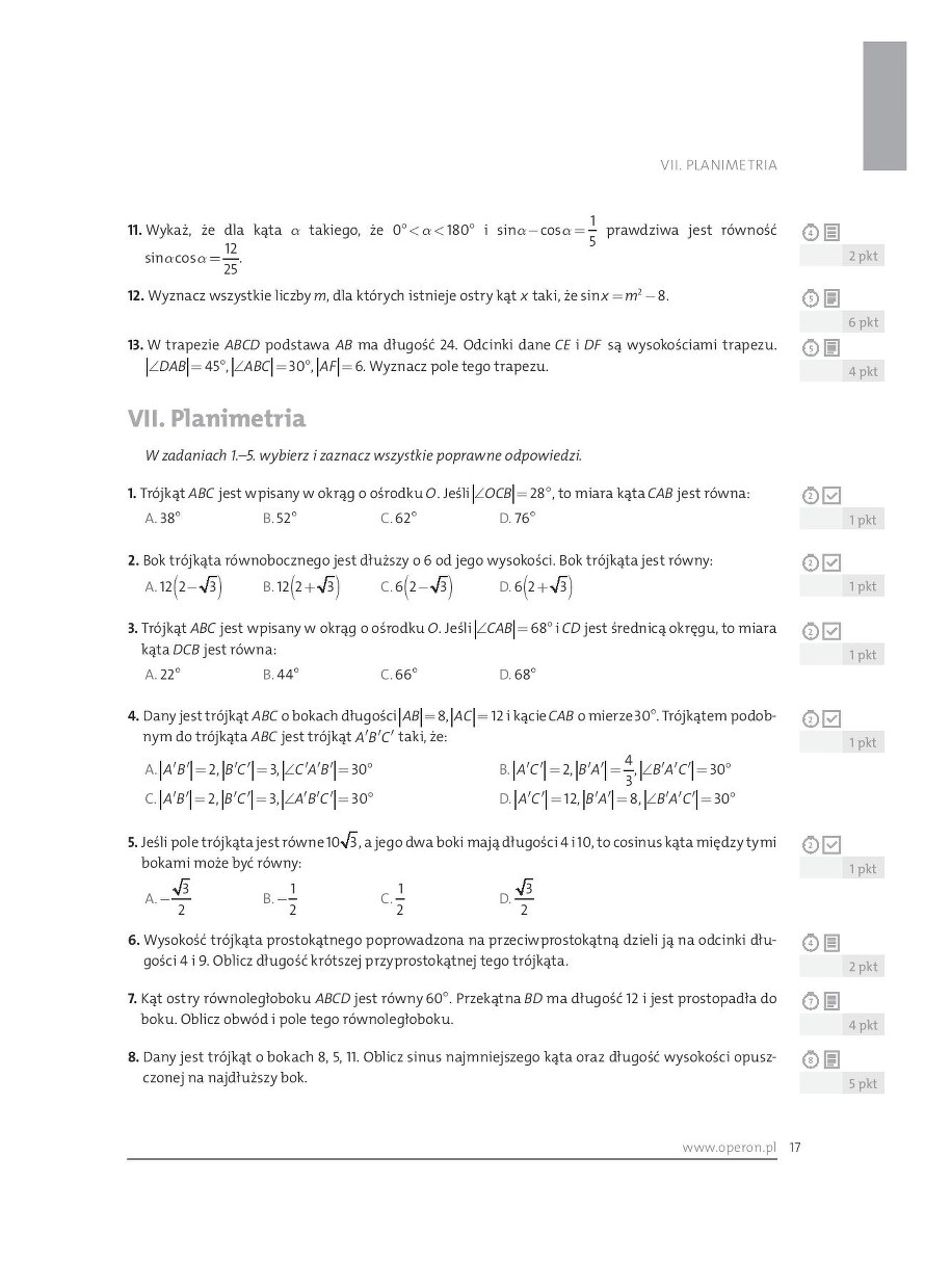 Przykładowe zadania maturalne z matematyki /DGP /Zrzut ekranu