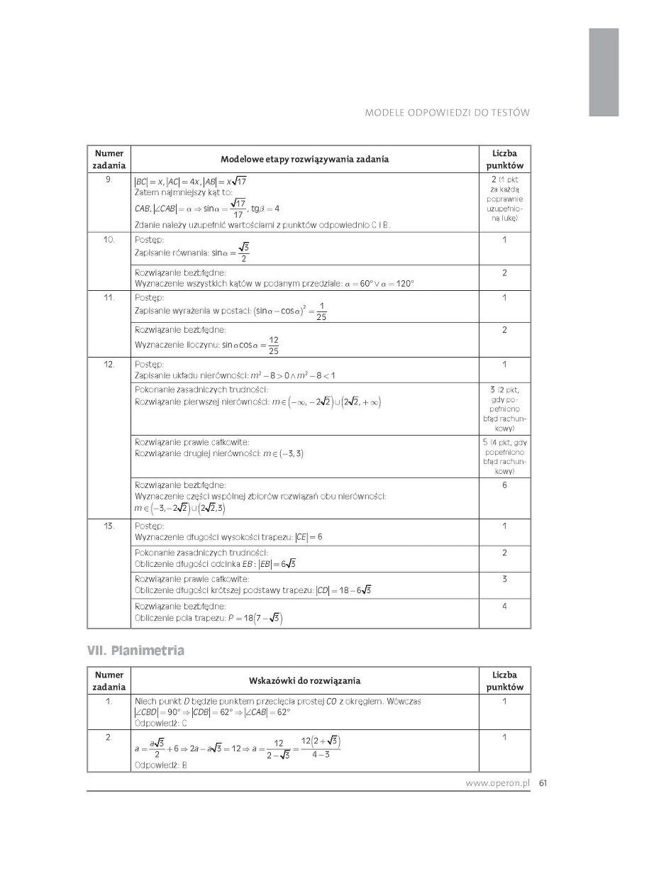 Przykładowe zadania maturalne z matematyki /DGP /Zrzut ekranu