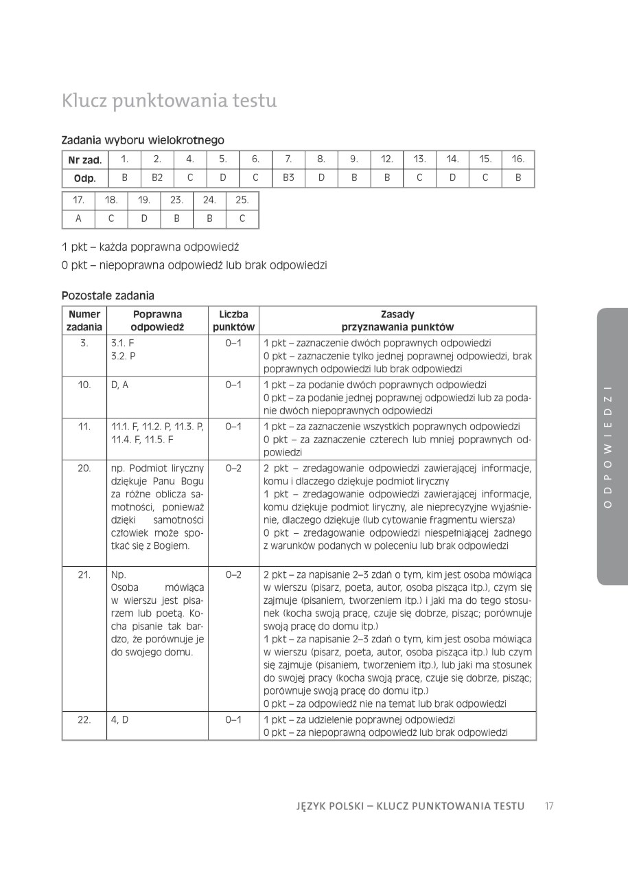 Przykładowe zadania z wiedzy humanistycznej /