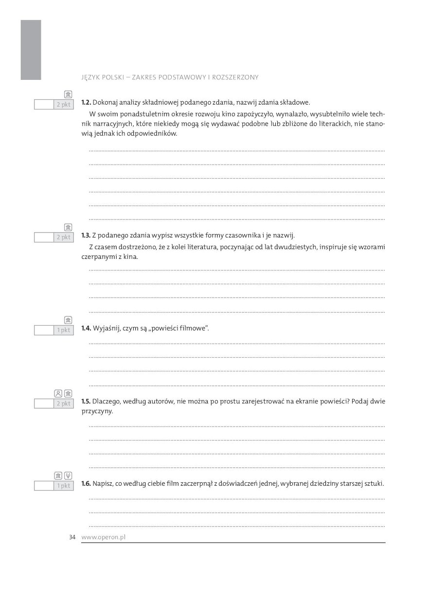 Przykładowe zadanie z języka polskiego. Matura 2017 /Dziennik Gazeta Prawna /Zrzut ekranu