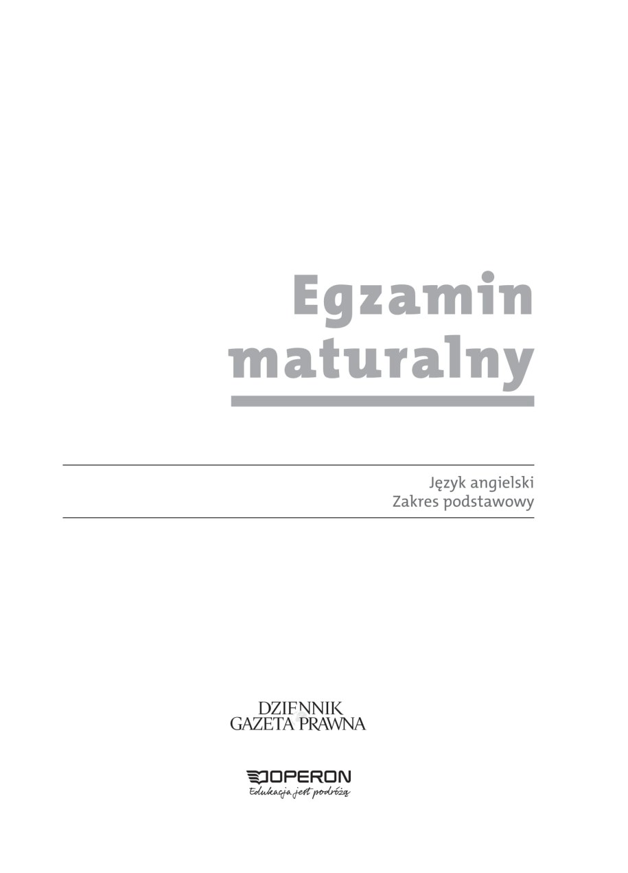 Przykładowy arkusz z języka angielskiego /materiały promocyjne